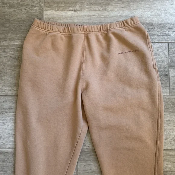 Spiritual Gangster Tan Jogger Sweatpants Size Large - Picture 3 of 14